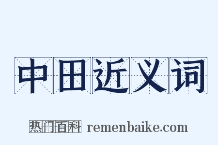 中田近义词是什么意思的图片